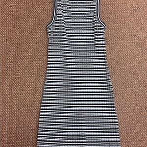 Vans Black and White‎ Striped Mini Dress